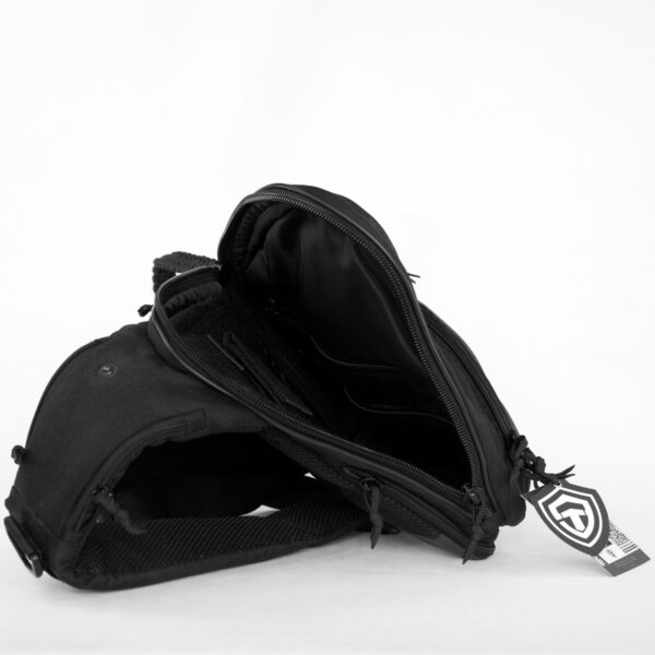 РАСПРОДАЖА!!! Мужская сумка на правое плечо 9Tactical Sling SQB Black Carbon КОРДУРА.
