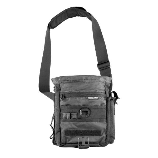 Мужская сумка через плечо Casual Bag M 2018 для пистолета. ЧЁРНАЯ.