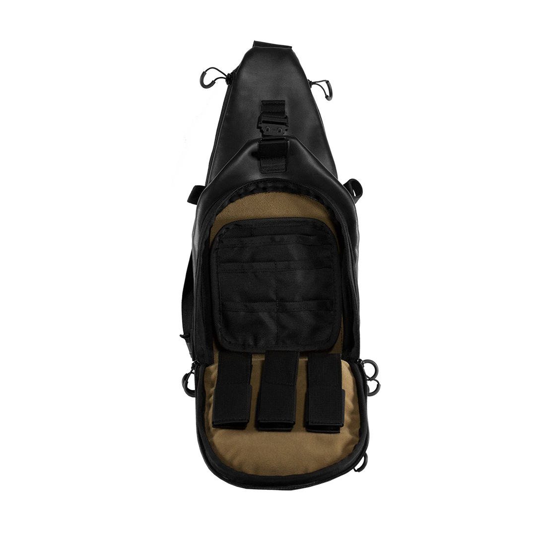 Тактическая сумка для скрытого ношения оружия в городе. 9TACTICAL Piligrim S 2018 EL Black. Чёрная.
